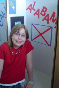 Third-grade Sabina in all of her third-grade glory.