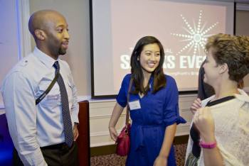 Me uncomfortably networking at a networking event. 