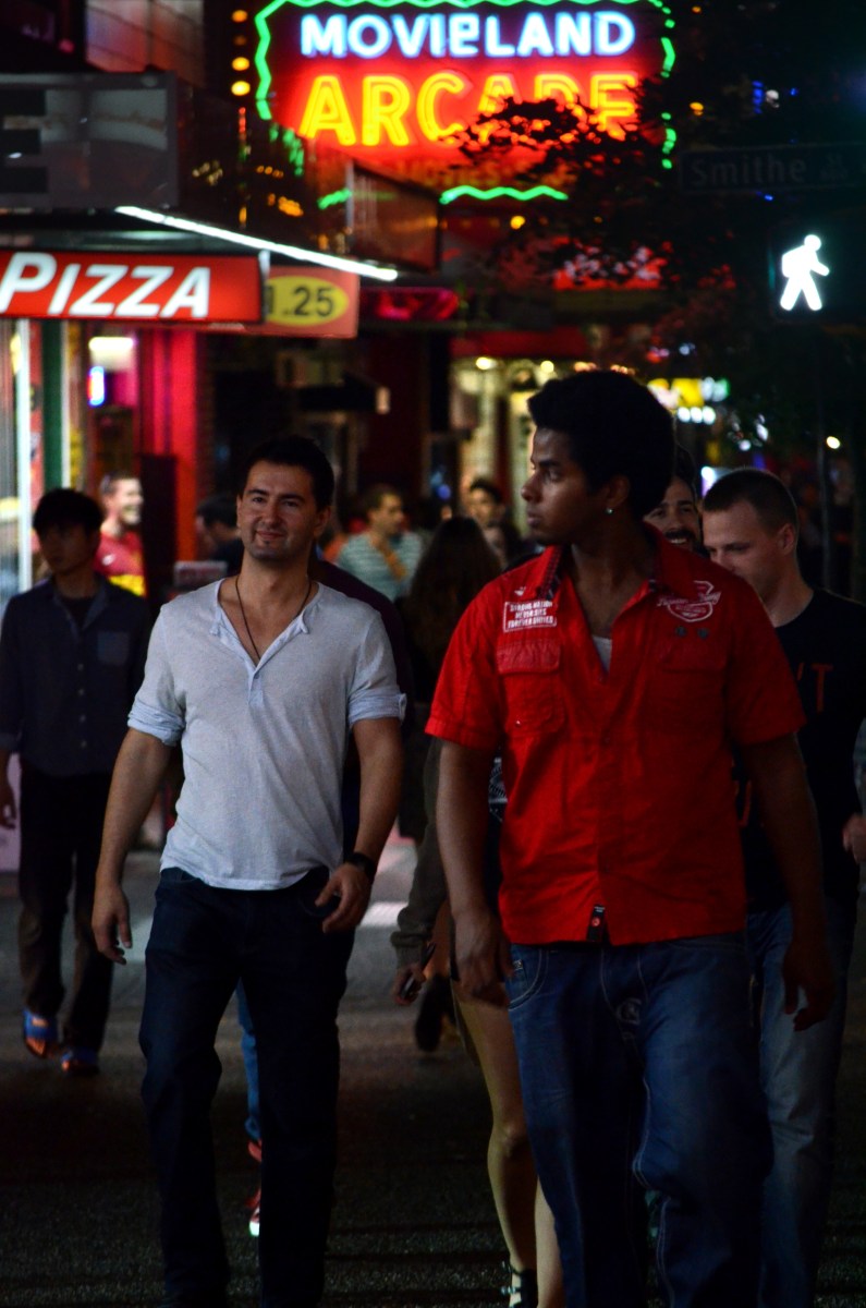 Robson Street at night