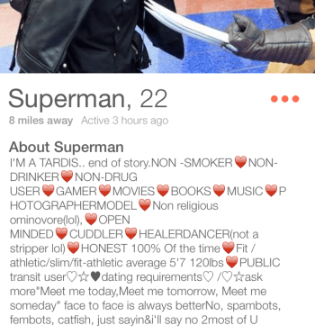 tinder bio