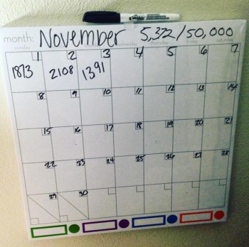 nanowrimo calendar